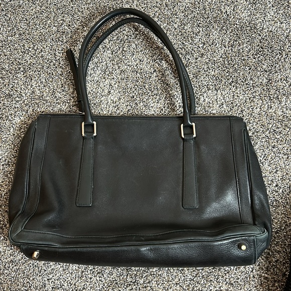 Vintage Coach Black Leather Bonnie Legacy Zip Large Shoulder Bag Y2K - Picture 11 of 14